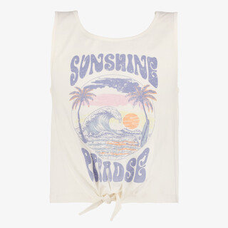 Name It cropped meisjes top met opdruk wit