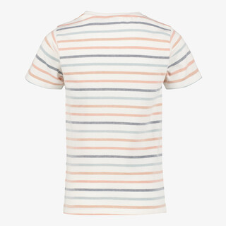 Unsigned gestreept jongens T-shirt wit pastel