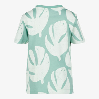 Unsigned jongens T-shirt met bladeren mintgrown