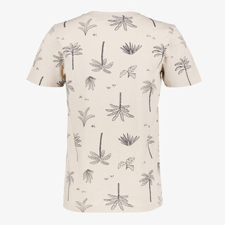 Unsigned jongens T-shirt met palmbomen beige