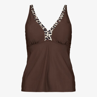 Osaga dames tankinitop met panterprint bruin