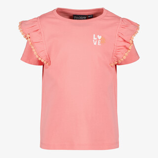 TwoDay meisjes top met pompons roze