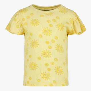 TwoDay meisjes T-shirt met bloemen geel