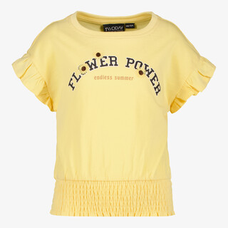 TwoDay meisjes top met ruches geel
