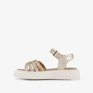 Groot leren meisjes sandalen goud
