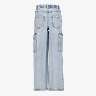 TwoDay wide leg meisjes cargo jeans lichtblauw