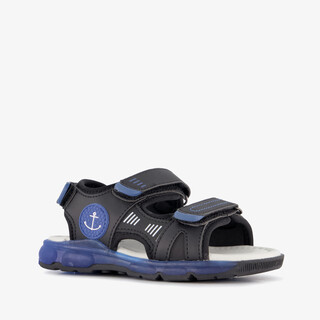 Blue Box jongens sandalen met lichtjes zwart blauw