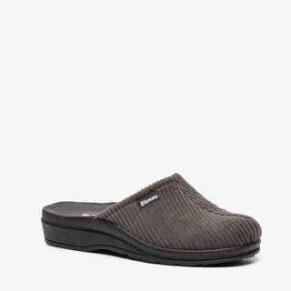 Blenzo heren pantoffels ribstof grijs
