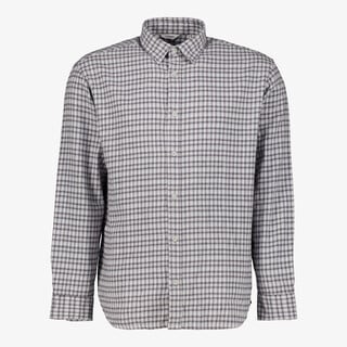 JJ REBEL geruit heren overhemd grijs