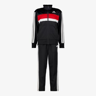 Adidas J 3S TIB FT TS kinder trainingspak zwart rood