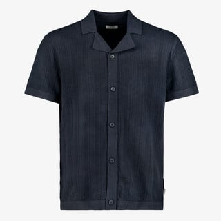 JJ REBEL heren overhemd donkerblauw