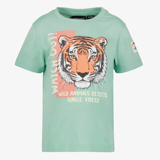 Unsigned jongens T-shirt met tijger mintgroen
