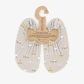 Slipstop Cars Naturel kinder schoenen beige