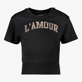 TwoDay cropped meisjes top zwart