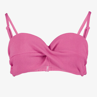 Osaga voorgevormde dames bikinitop met structuur roze