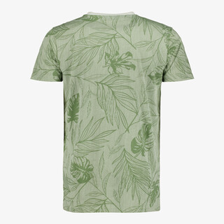 Unsigned heren T-shirt met bladerenprint groen