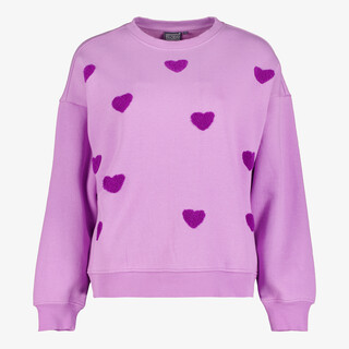 TwoDay dames sweater met hartjes paars