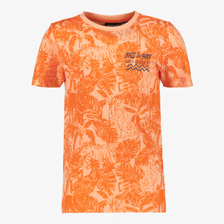 Unsigned jongens T-shirt met jungle print oranje