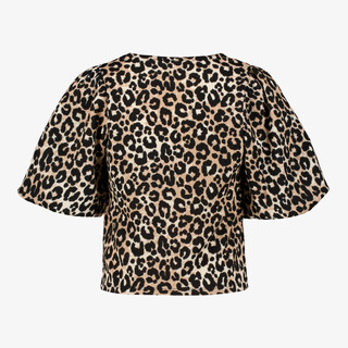TwoDay meisjes top met panterprint en strikjes