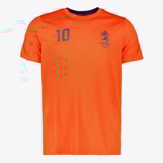 Dutchy heren voetbal T-shirt nummer 10 oranje