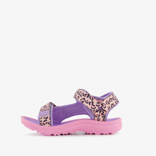 Braqeez meisjes sandalen met panterprint roze