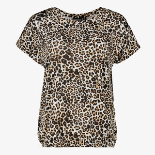 TwoDay dames T-shirt met panterprint bruin
