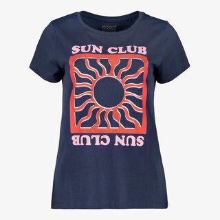 TwoDay dames T-shirt met opdruk donkerblauw
