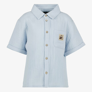 Unsigned jongens mousseline blouse blauw