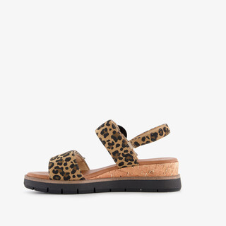 Marco Tozzi dames sandalen panterprint bruin zwart