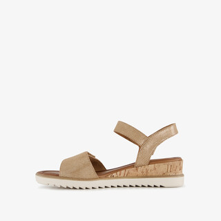 Tamaris dames sandalen met sleehak goud
