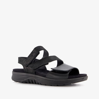 Hush Puppies leren dames sandalen zwarte