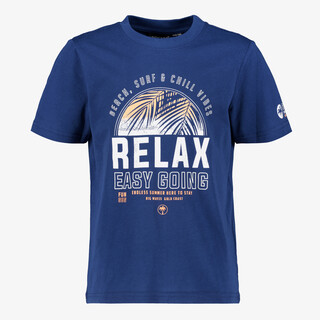 Unsigned jongens T-shirt met opdruk blauw