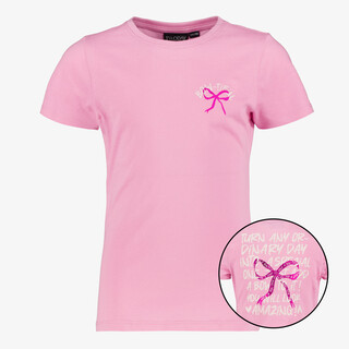 TwoDay meisjes T-shirt met backprint roze