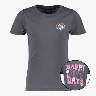 TwoDay meisjes T-shirt met backprint grijs