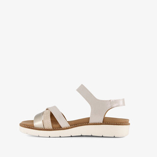Hush Puppies leren dames sandalen parelmoer