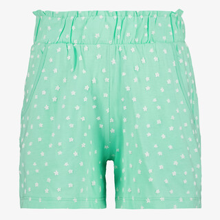 TwoDay meisjes sweatshort met bloemetjes groen