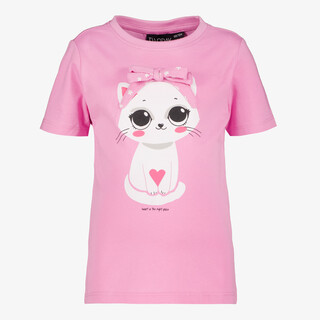 TwoDay meisjes T-shirt met kat roze