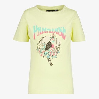 TwoDay meisjes T-shirt met vogel geel