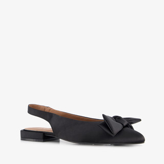 Nova dames slingbacks met strik zwart