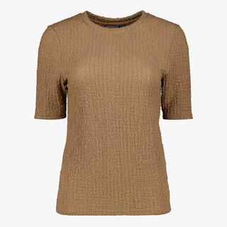 TwoDay dames top met structuur bruin
