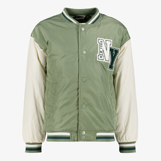 Unsigned jongens baseball zomerjas groen wit