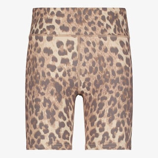Osaga meisjes fietsbroek met panterprint beige bruin