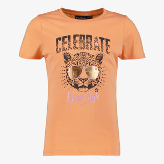 TwoDay meisjes T-shirt met opdruk oranje