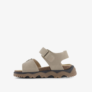 Braqeez leren jongens sandalen taupe
