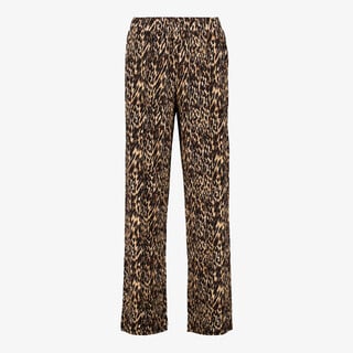TwoDay dames pantalon met panterprint bruin beige