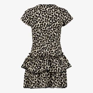 MyWay meisjes jurk met ruches en panterprint
