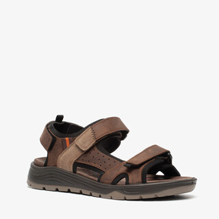 Hush Puppies leren heren sandalen bruin