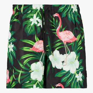 JJ REBEL heren zwemshort met flamingo groen