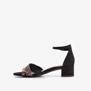 Marco Tozzi dames sandalen met hak zwart panter