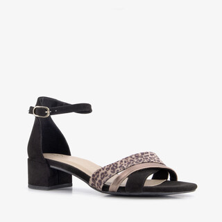 Marco Tozzi dames sandalen met hak zwart panter